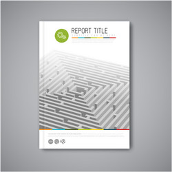 Abstract Maze Report Template vector image