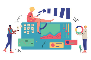 agile analytics group vector image