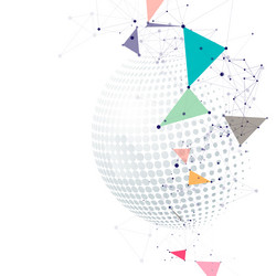 color connect triangle for concept design global vector image