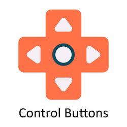 control buttons flat icon design vector image