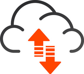 Data cloud icon backup and restore sign vector