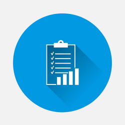 document with graph icon verification vector image