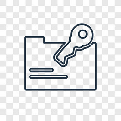 encryption concept linear icon isolated vector image