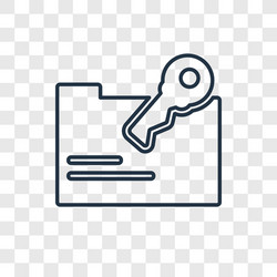 encryption concept linear icon isolated vector