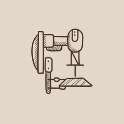 industrial automated robot sketch icon vector image
