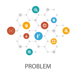 problem presentation template cover layout vector image