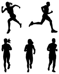 Running Silhouettes Vector Image