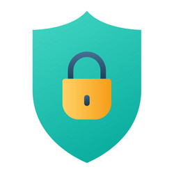secure shield trusted safe single isolated icon vector image