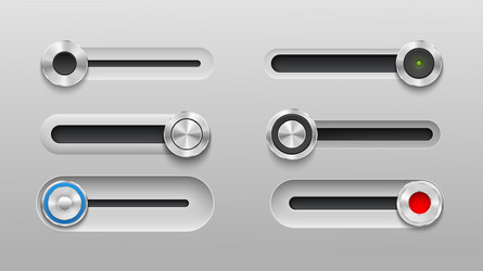 UI Slider Volume Controls vector image