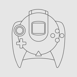 video game controller linear vector image