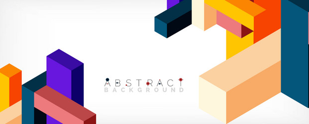abstract background 3d cubes cubic elements vector image