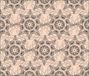 Abstract ornament flower pattern vector