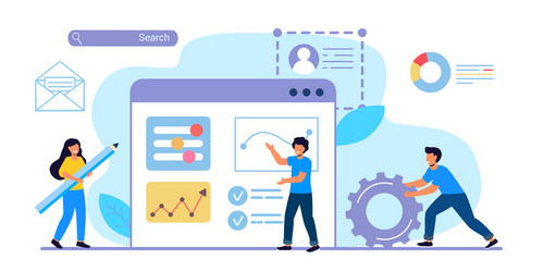building website project as programming homepage vector image