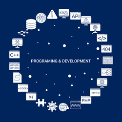 creative programming and development icon vector image