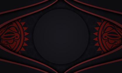 design of a postcard in black color with mask vector image