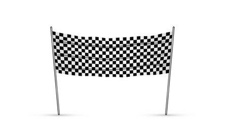 finishing tape flag with checkerboard surface vector