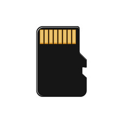 micro memory card cartoon vector