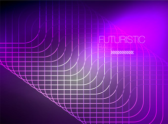 neon color square shape lines abstract background vector image