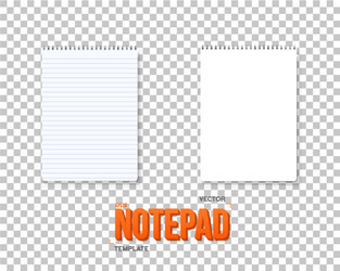 Realistic Empty Notepad Set vector image