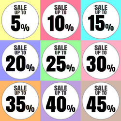 Sale discount icons vector