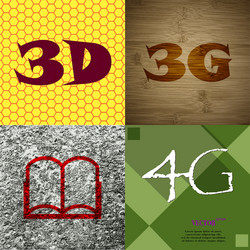 set of abstract backgrounds with different web vector image