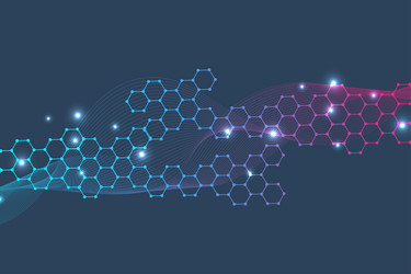 technology structure molecular connect elements vector image