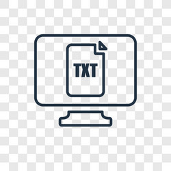 text file concept linear icon isolated vector image