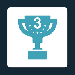 third prize icon from award buttons overcolor set vector image