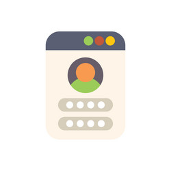 website user profile login with password vector image