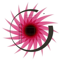abstract bright technology circles background vector image