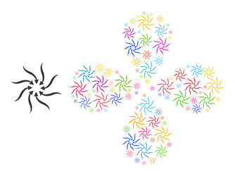 anticyclone rotation arrows icon colorful curl vector image