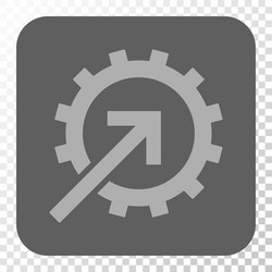 cog integration rounded square button vector image