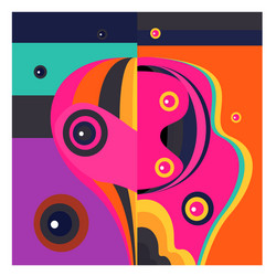 colorful geometric and curve background pattern vector image