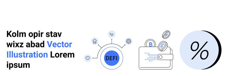 decentralized finance defi concept showing network vector image