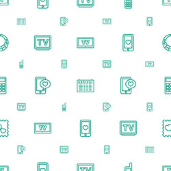 display icons pattern seamless white background vector image