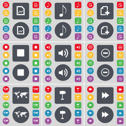 Graph file note media stop minus globe vector