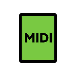 midi file icon line isolated on white background vector image