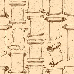 pattern with old scroll vector image