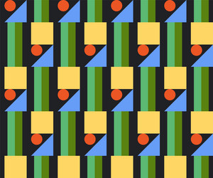 seamless pattern simple geometry forms vector image
