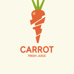 A carrot in flat style isolated vector