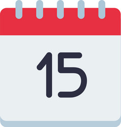 Calendar reminder date flat style Royalty Free Vector Image