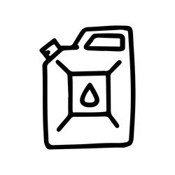 jerrycan line doodle simple icon design vector image