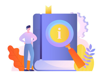 man with guidebook vector image