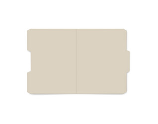 open file folder with cut tab isolated on white vector image