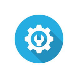 Wrench Icon with Shadow vector image