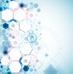 abstract business background with technological vector image
