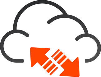 Data cloud icon backup and restore sign vector