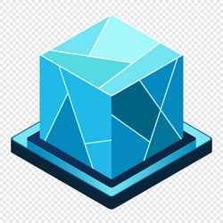 isometric futuristic server database vector image