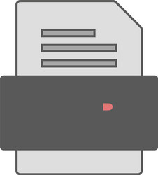 jsp file document icon vector