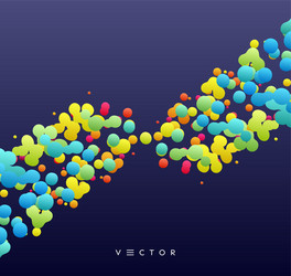 many flying spheres different sizes in empty vector image